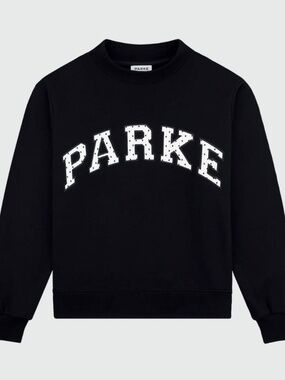 PARKE Black Polka Dot Mock Neck Sweater L/XL